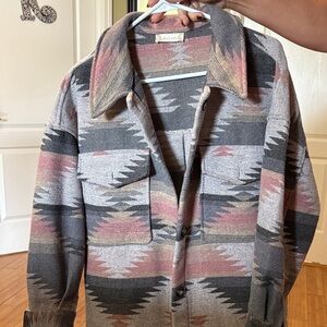 Vintage Patterned shacket